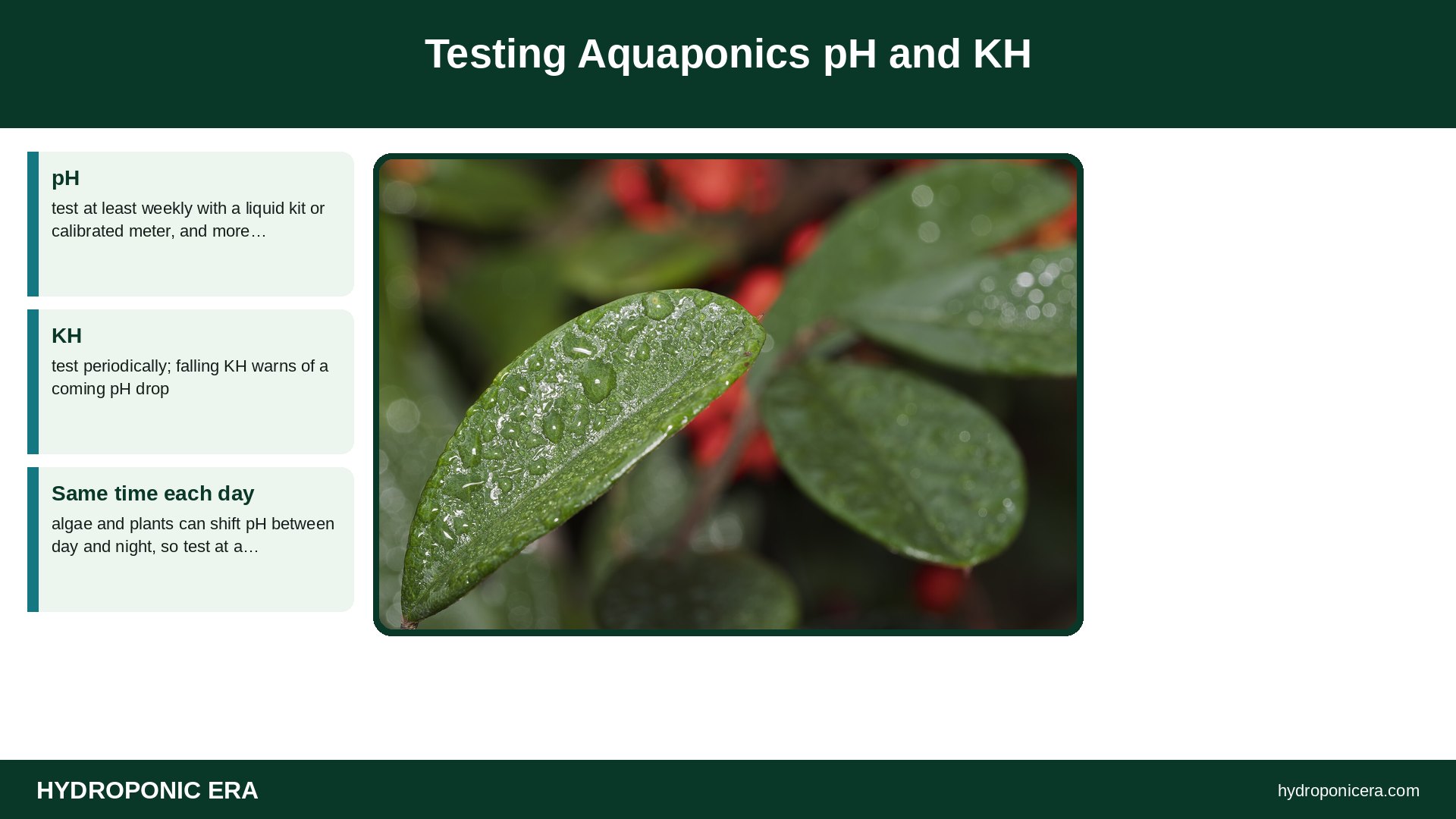 aquaponics ph — Testing Aquaponics pH and KH