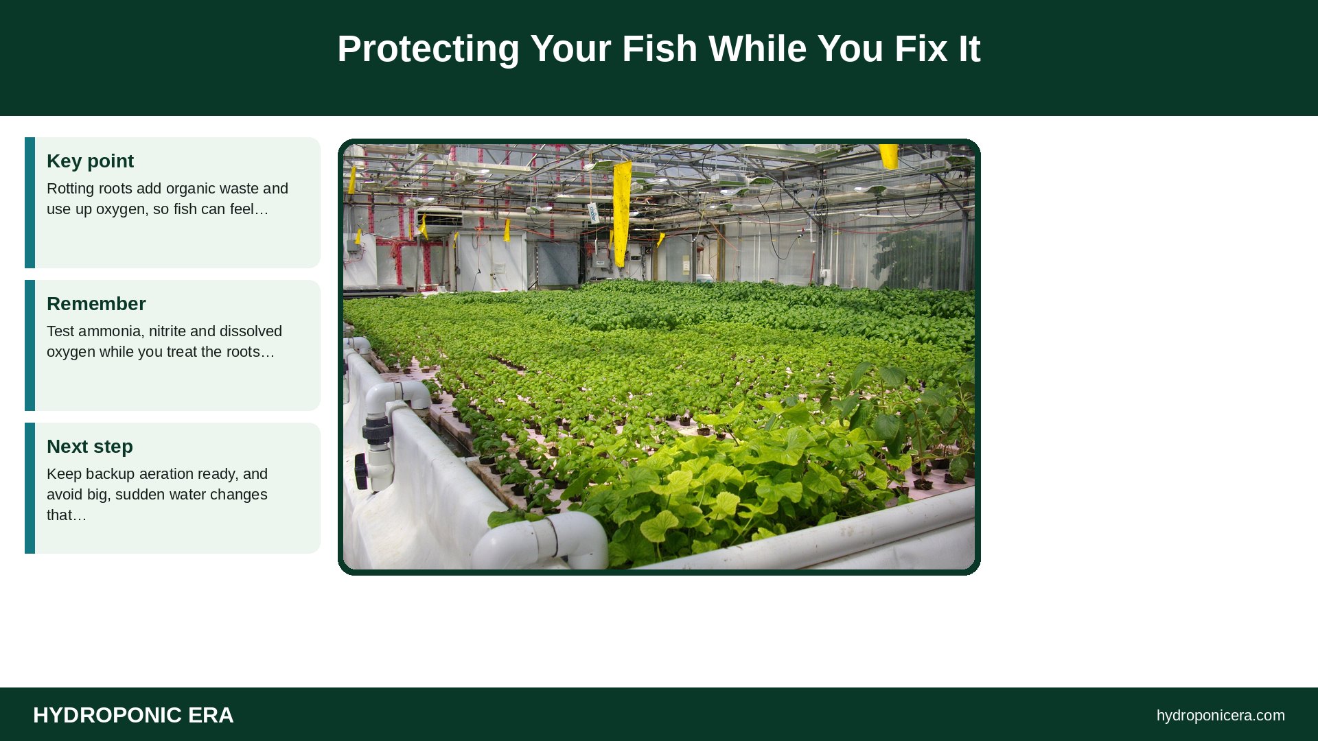 aquaponics root rot — Protecting Your Fish While You Fix It