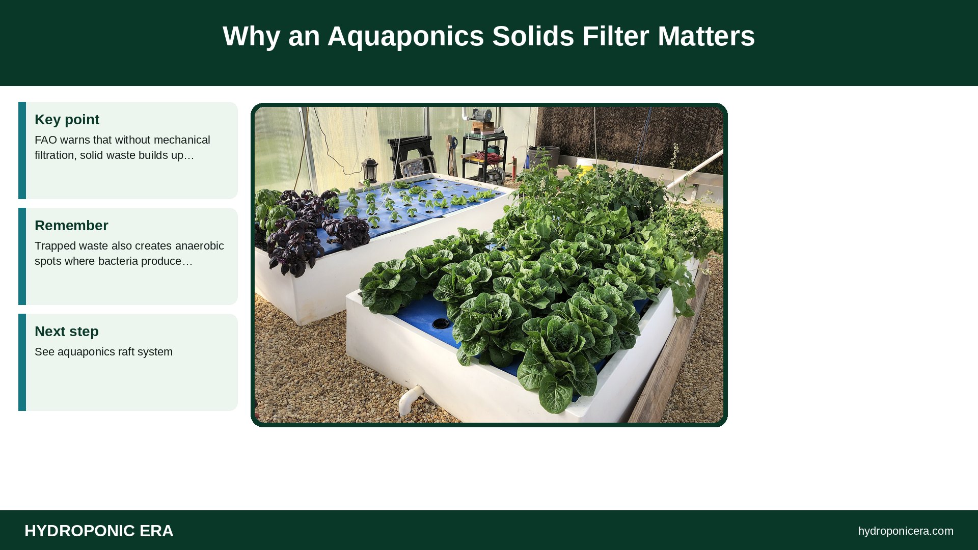 aquaponics solids filter — Why an Aquaponics Solids Filter Matters