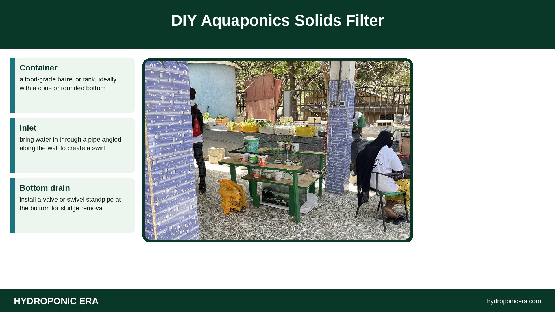 aquaponics solids filter — DIY Aquaponics Solids Filter