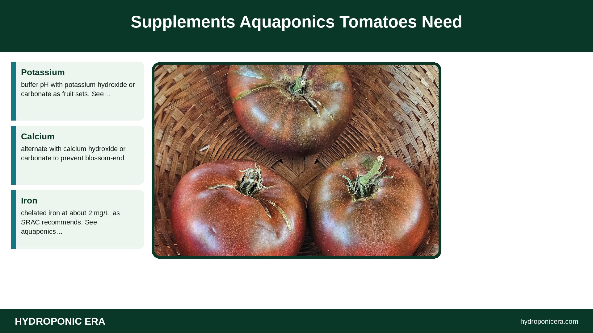 aquaponics tomatoes — Supplements Aquaponics Tomatoes Need