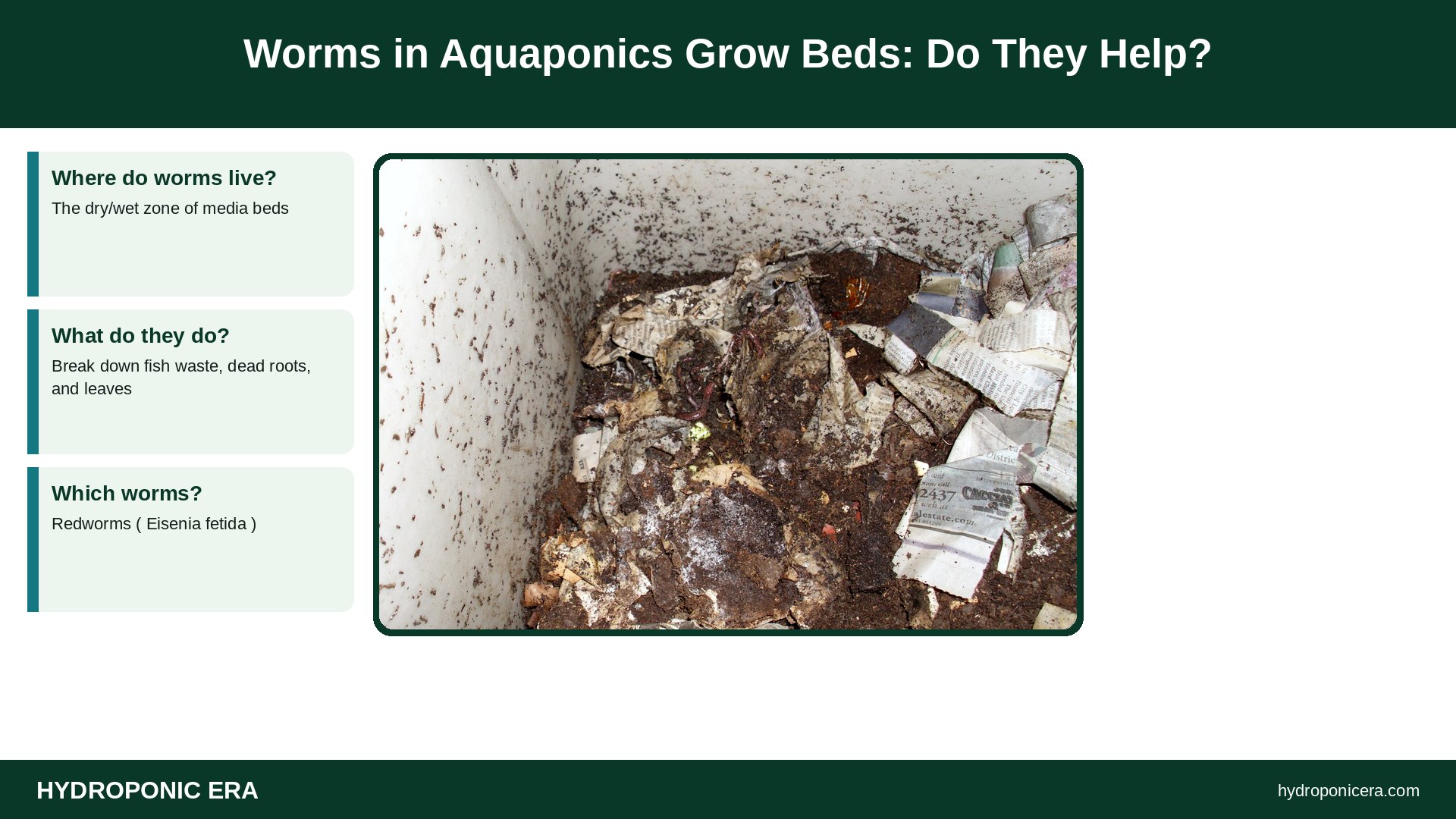 aquaponics worms — Worms in Aquaponics Grow Beds: Do They Help?