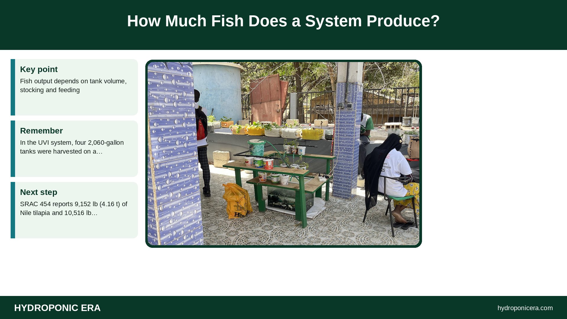 aquaponics yield — How Much Fish Does a System Produce?