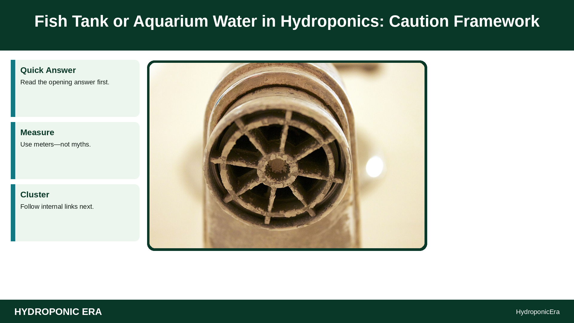 aquarium water hydroponics — Fish Tank or Aquarium Water in Hydroponics: Caution Framework