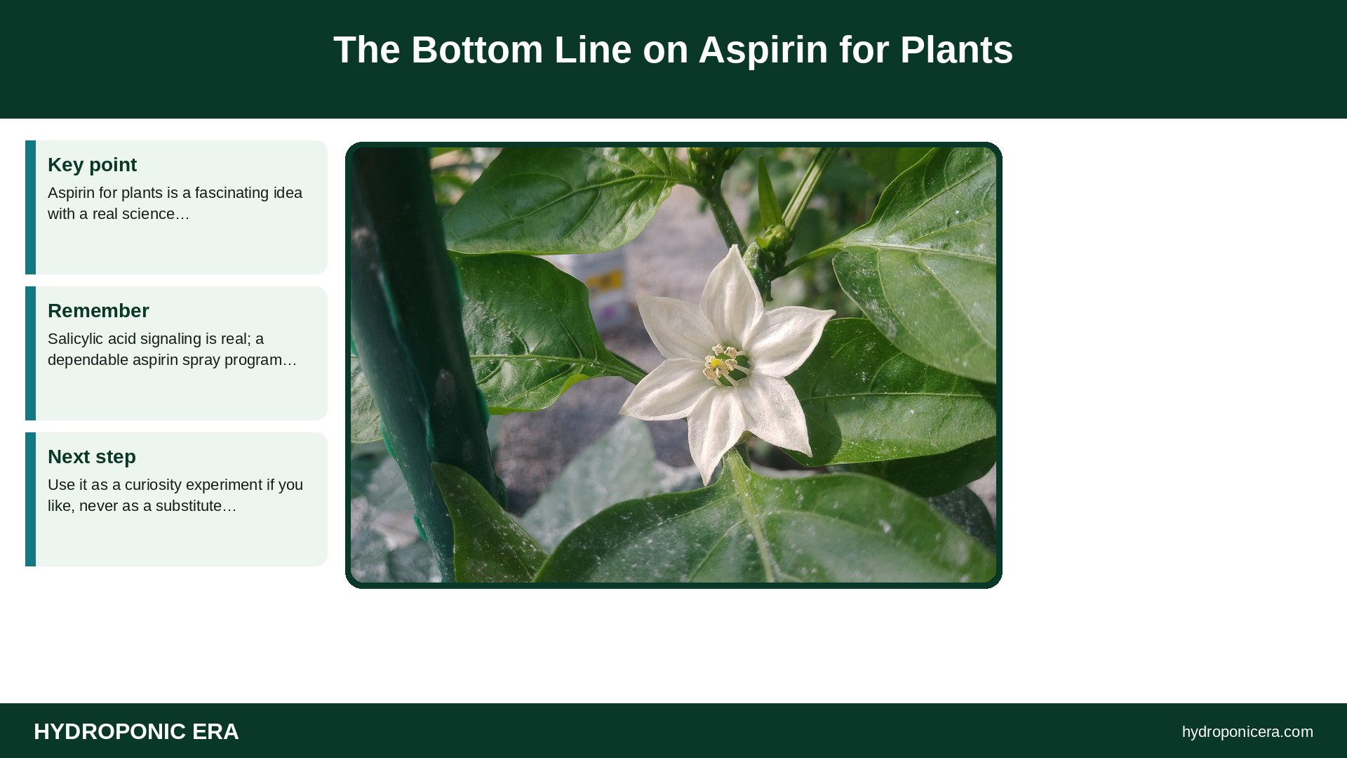 aspirin for plants — The Bottom Line on Aspirin for Plants