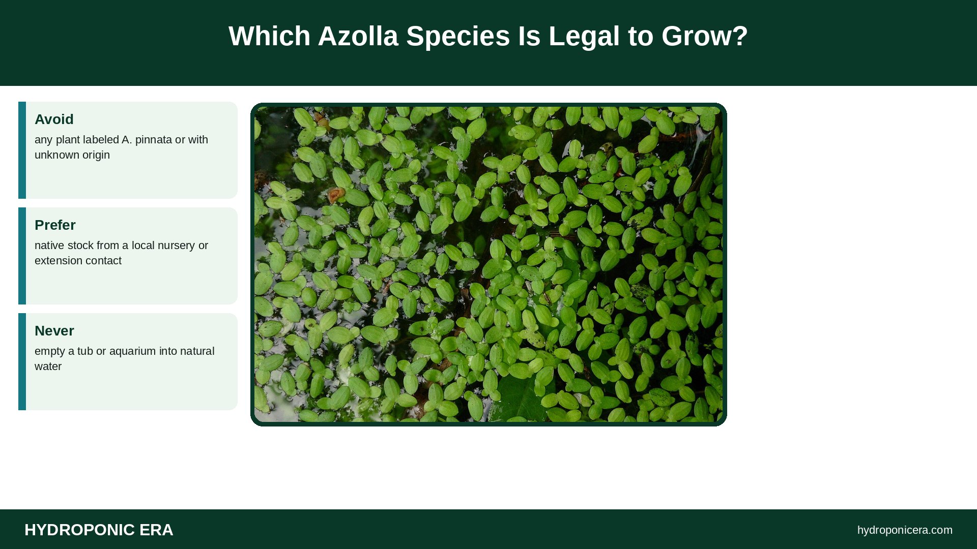 azolla — Which Azolla Species Is Legal to Grow?