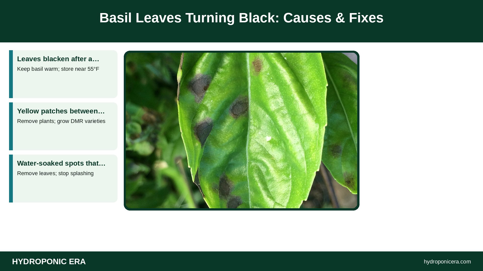 basil leaves turning black — Basil Leaves Turning Black: Causes & Fixes