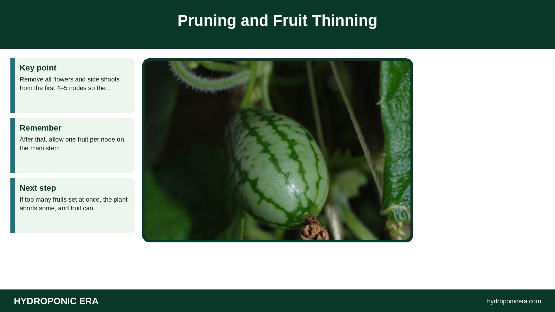 best cucumber variety for hydroponics — Pruning and Fruit Thinning
