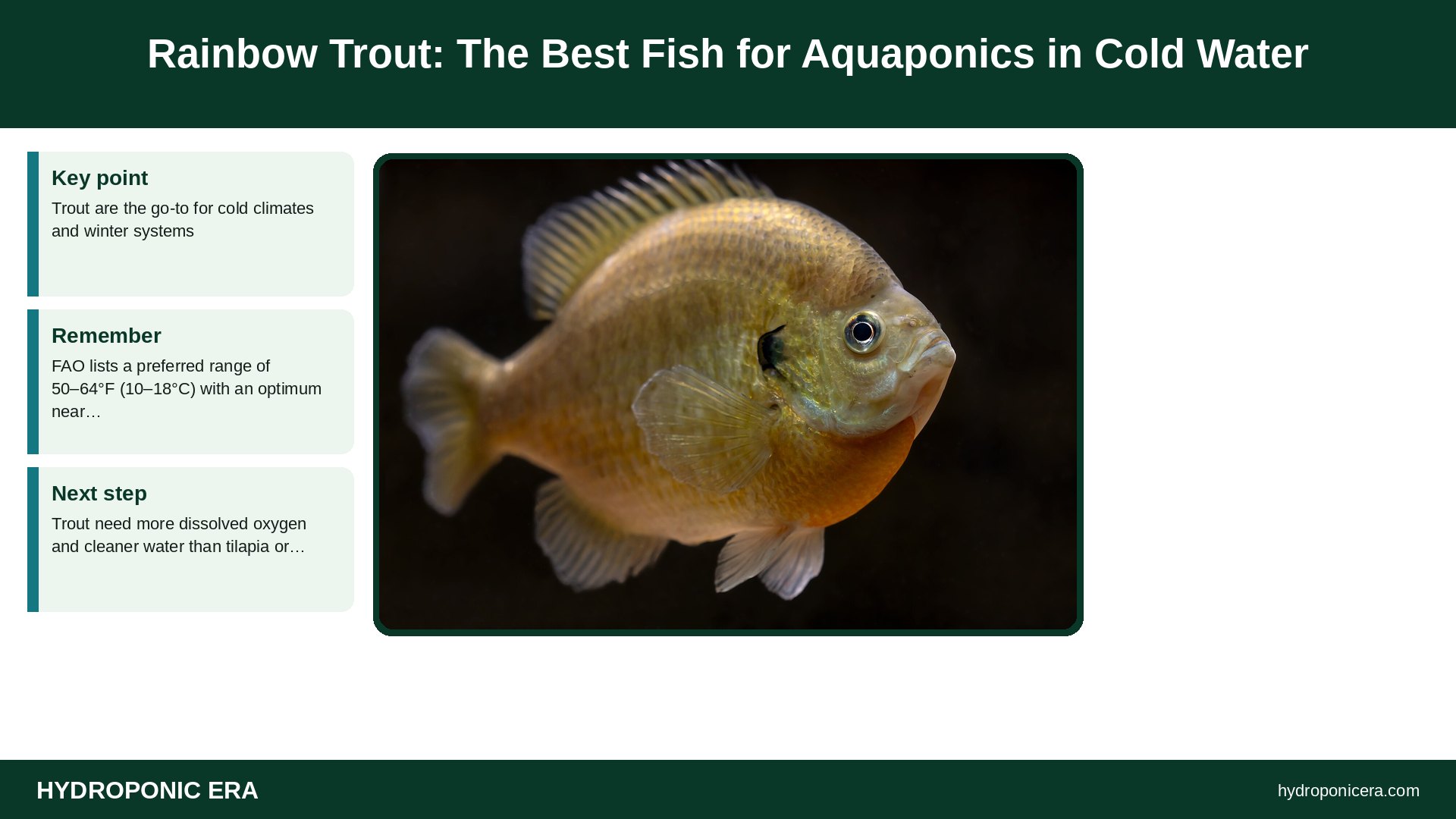 best fish for aquaponics — Rainbow Trout: The Best Fish for Aquaponics in Cold Water