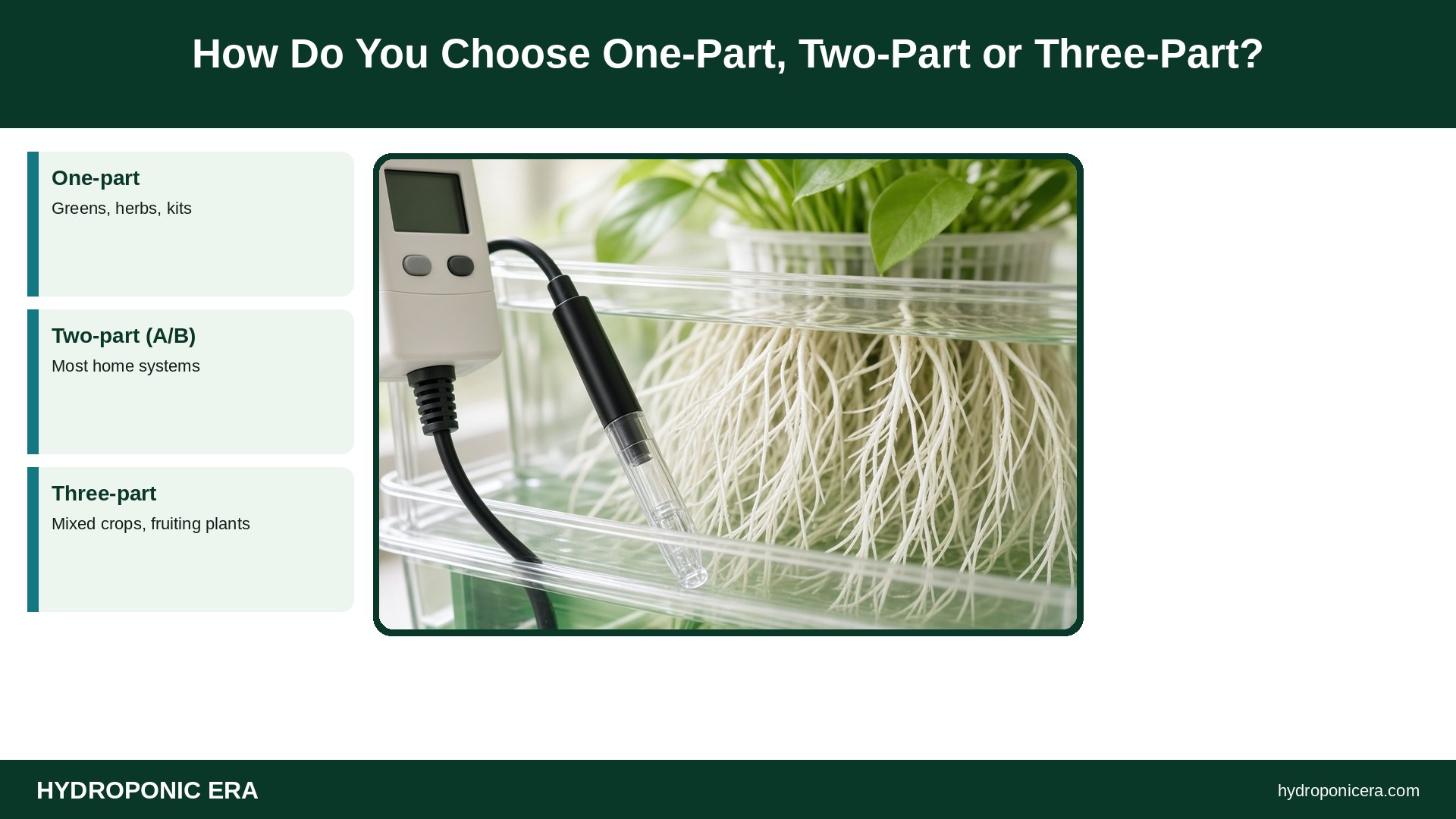 best hydroponic nutrients — How Do You Choose One-Part, Two-Part or Three-Part?