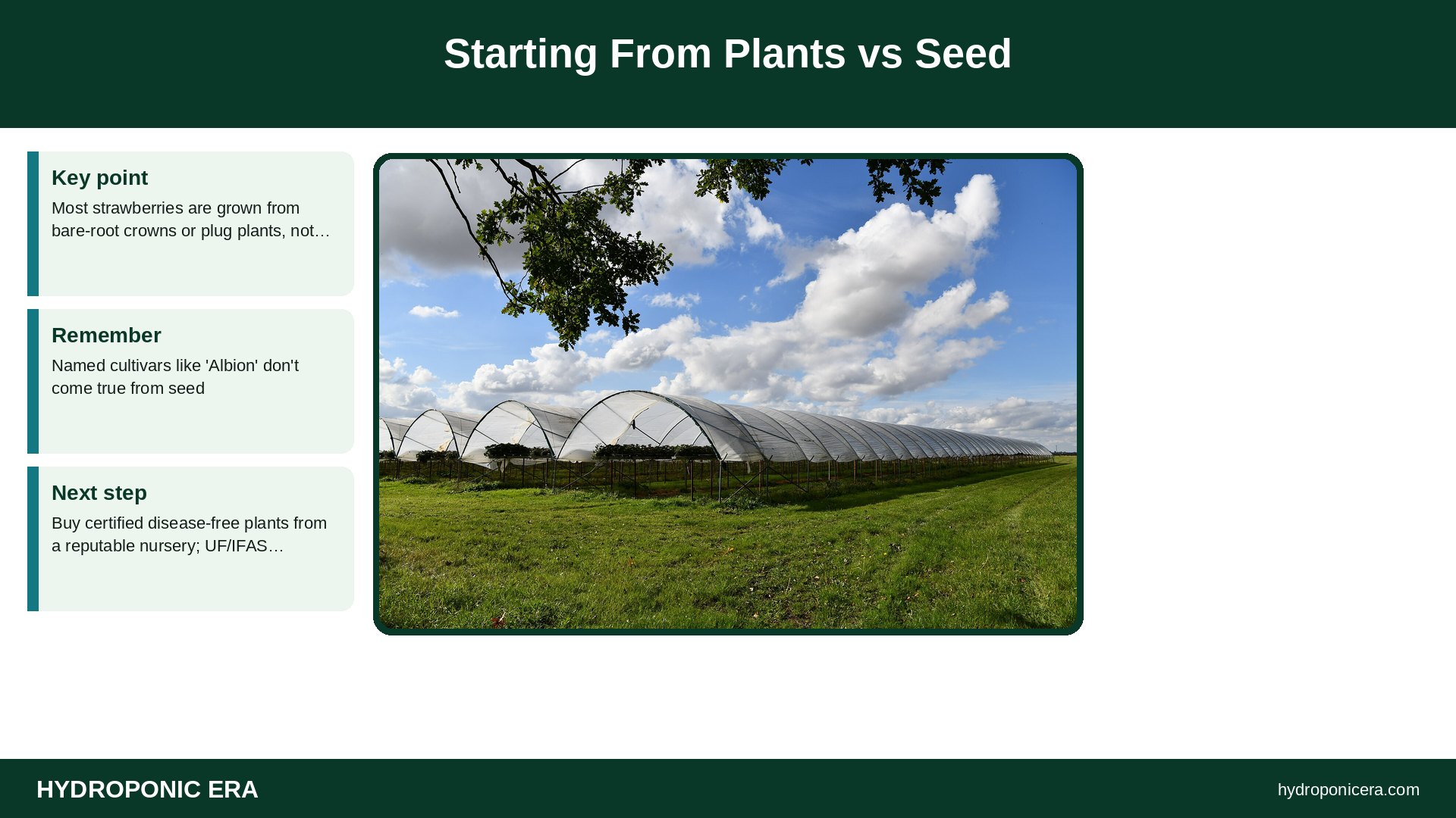 best strawberry varieties for hydroponics — Starting From Plants vs Seed