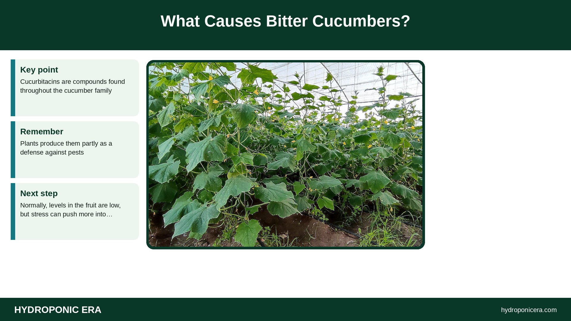 bitter cucumbers — What Causes Bitter Cucumbers?
