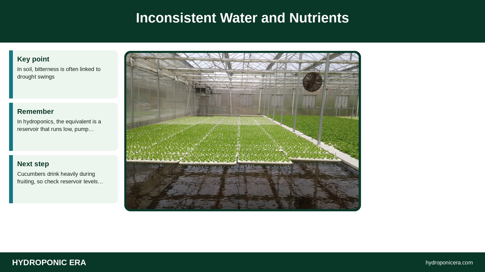 bitter cucumbers — Inconsistent Water and Nutrients