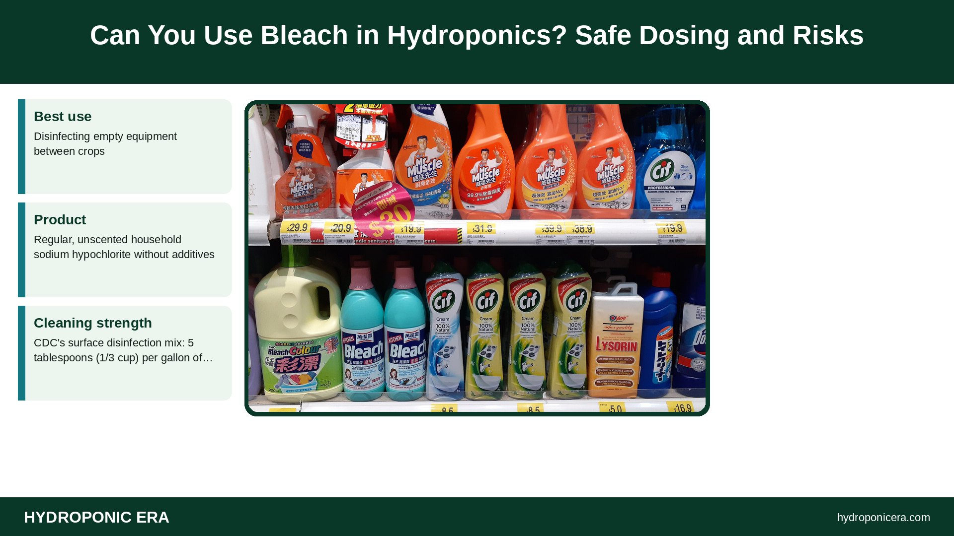 bleach — Can You Use Bleach in Hydroponics? Safe Dosing and Risks