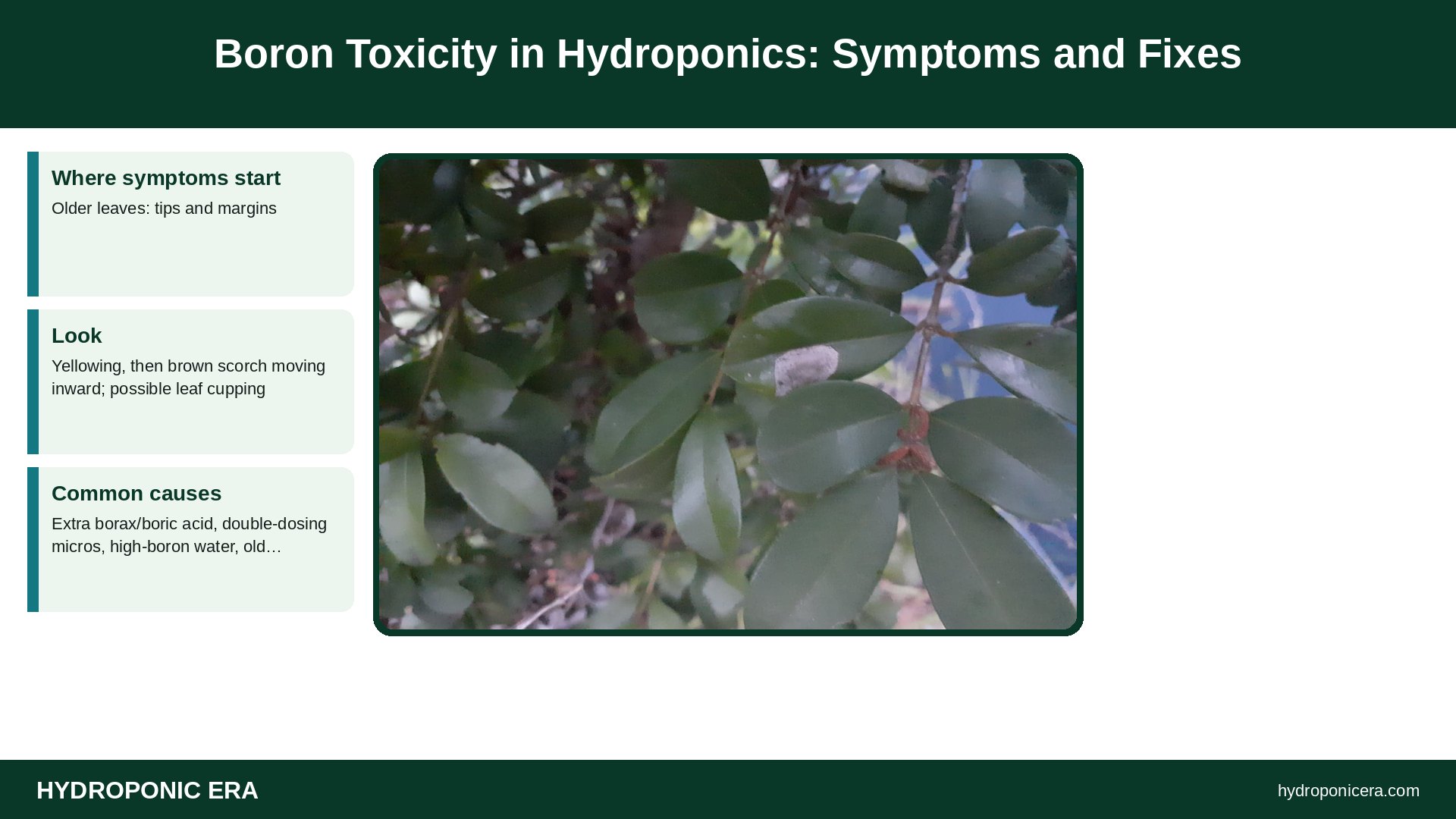 boron toxicity — Boron Toxicity in Hydroponics: Symptoms and Fixes