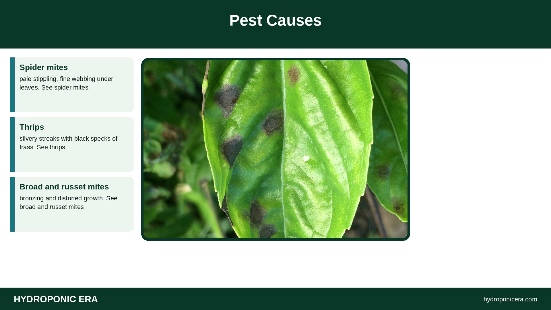 brown spots — Pest Causes