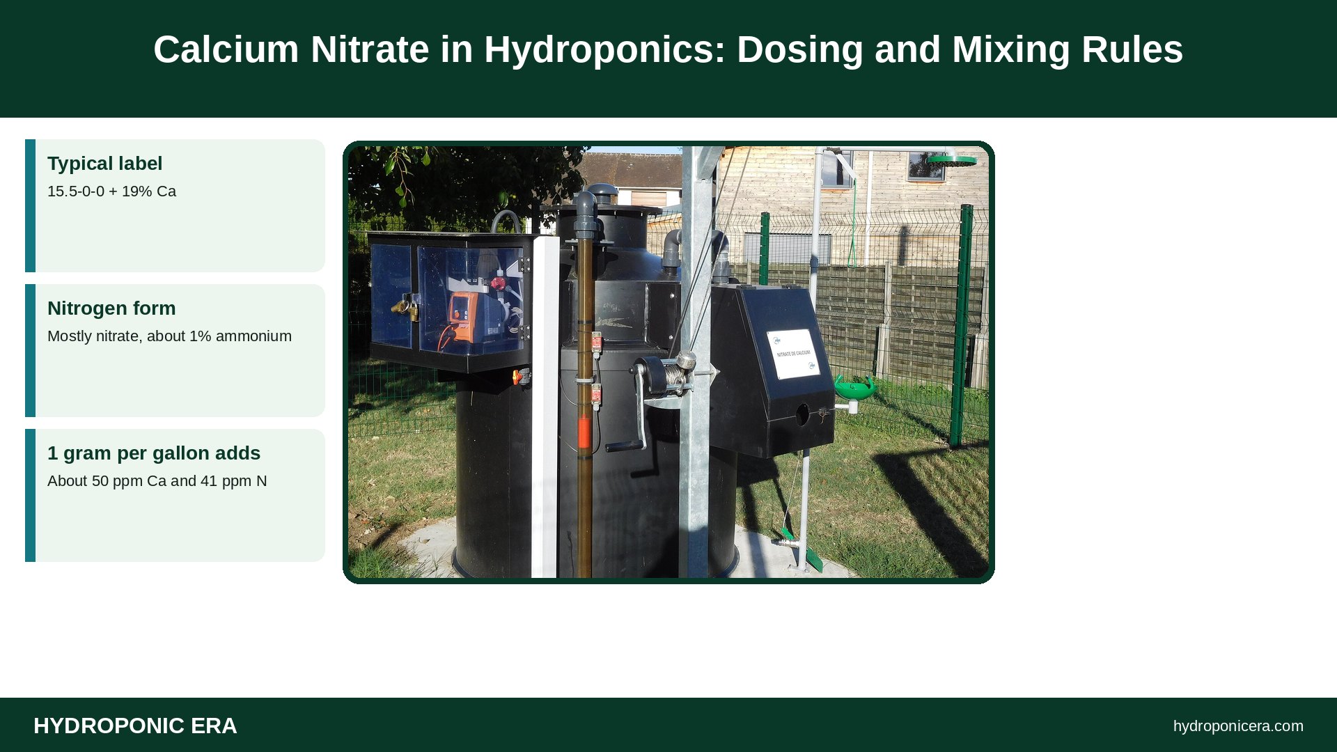 calcium nitrate hydroponics — Calcium Nitrate in Hydroponics: Dosing and Mixing Rules