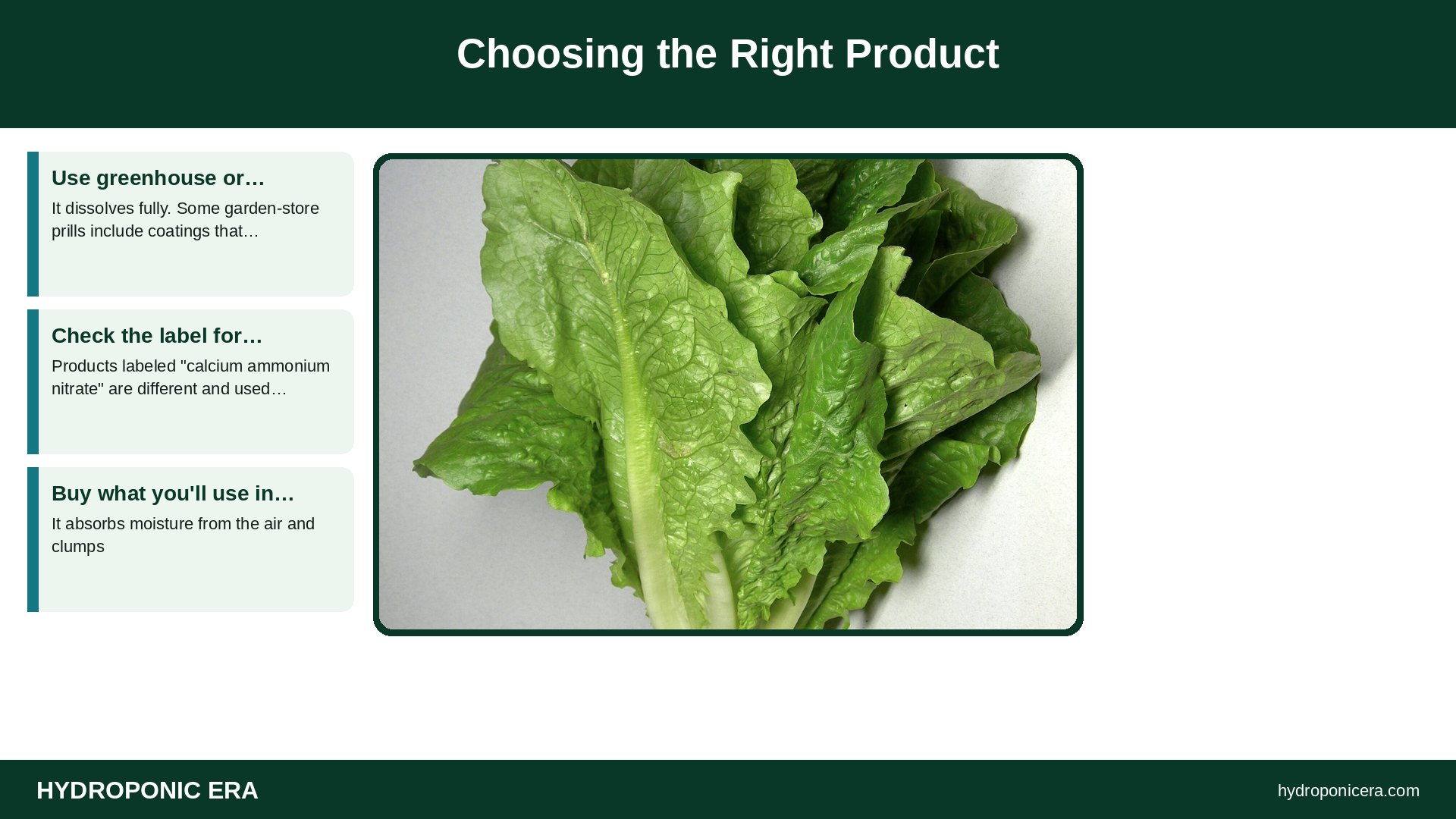 calcium nitrate hydroponics — Choosing the Right Product