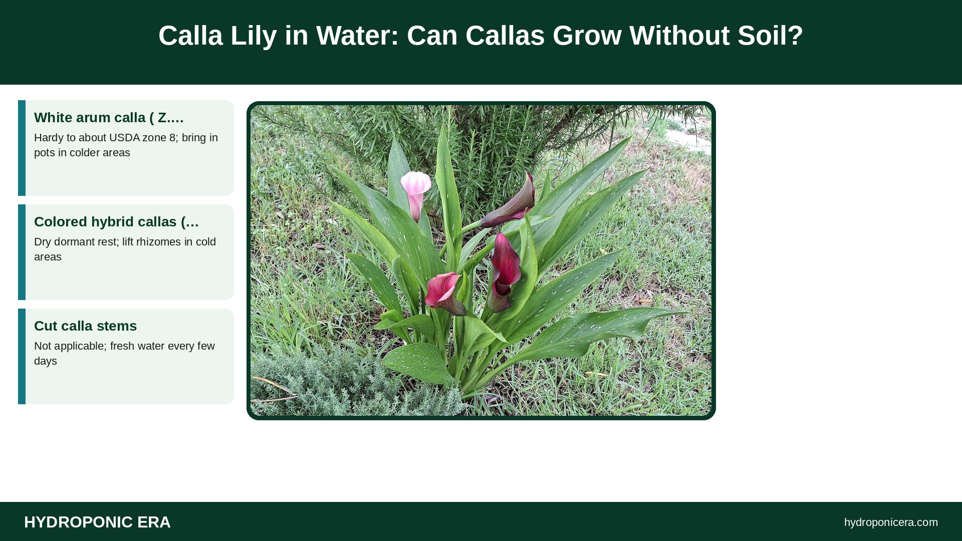 calla lily in water — Calla Lily in Water: Can Callas Grow Without Soil?