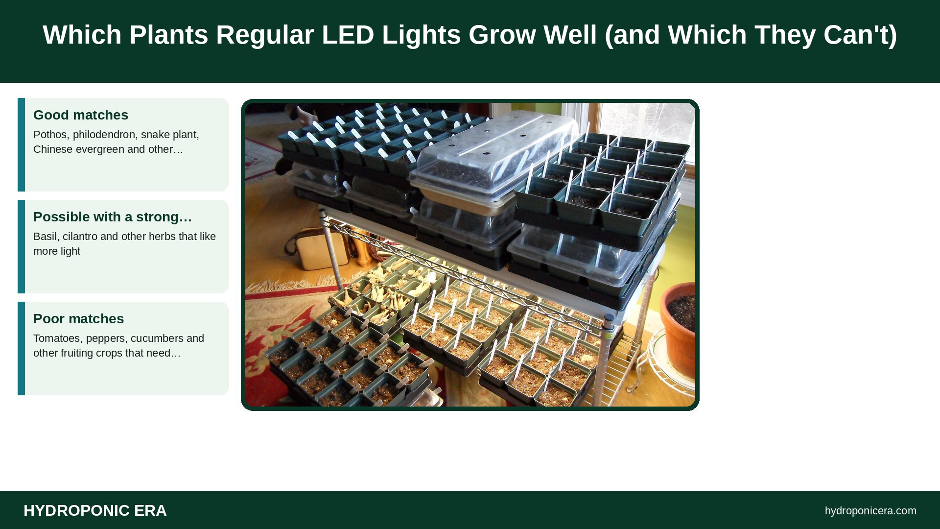 regular led lights grow plants — Which Plants Regular LED Lights Grow Well (and Which They Can't)