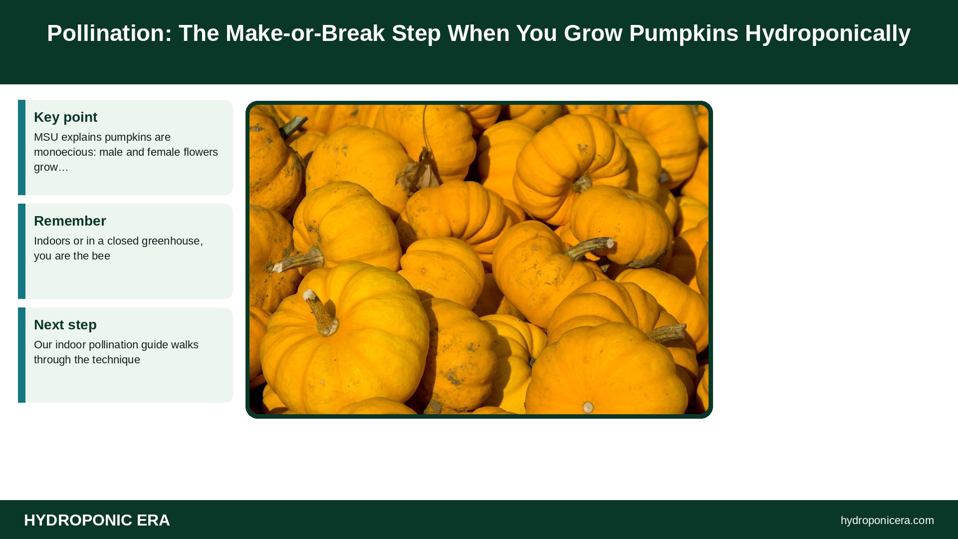 grow pumpkins hydroponically — Pollination: The Make-or-Break Step When You Grow Pumpkins Hydroponically