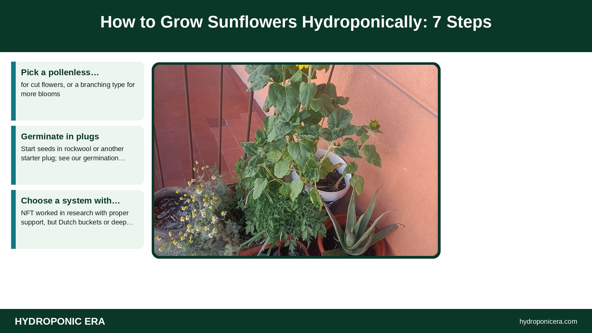 grow sunflowers hydroponically — How to Grow Sunflowers Hydroponically: 7 Steps