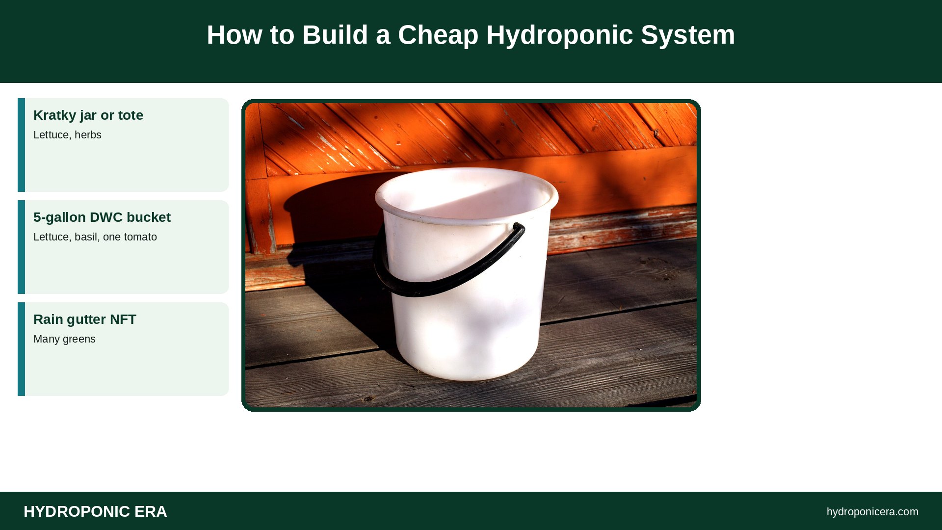 cheap hydroponic system — How to Build a Cheap Hydroponic System