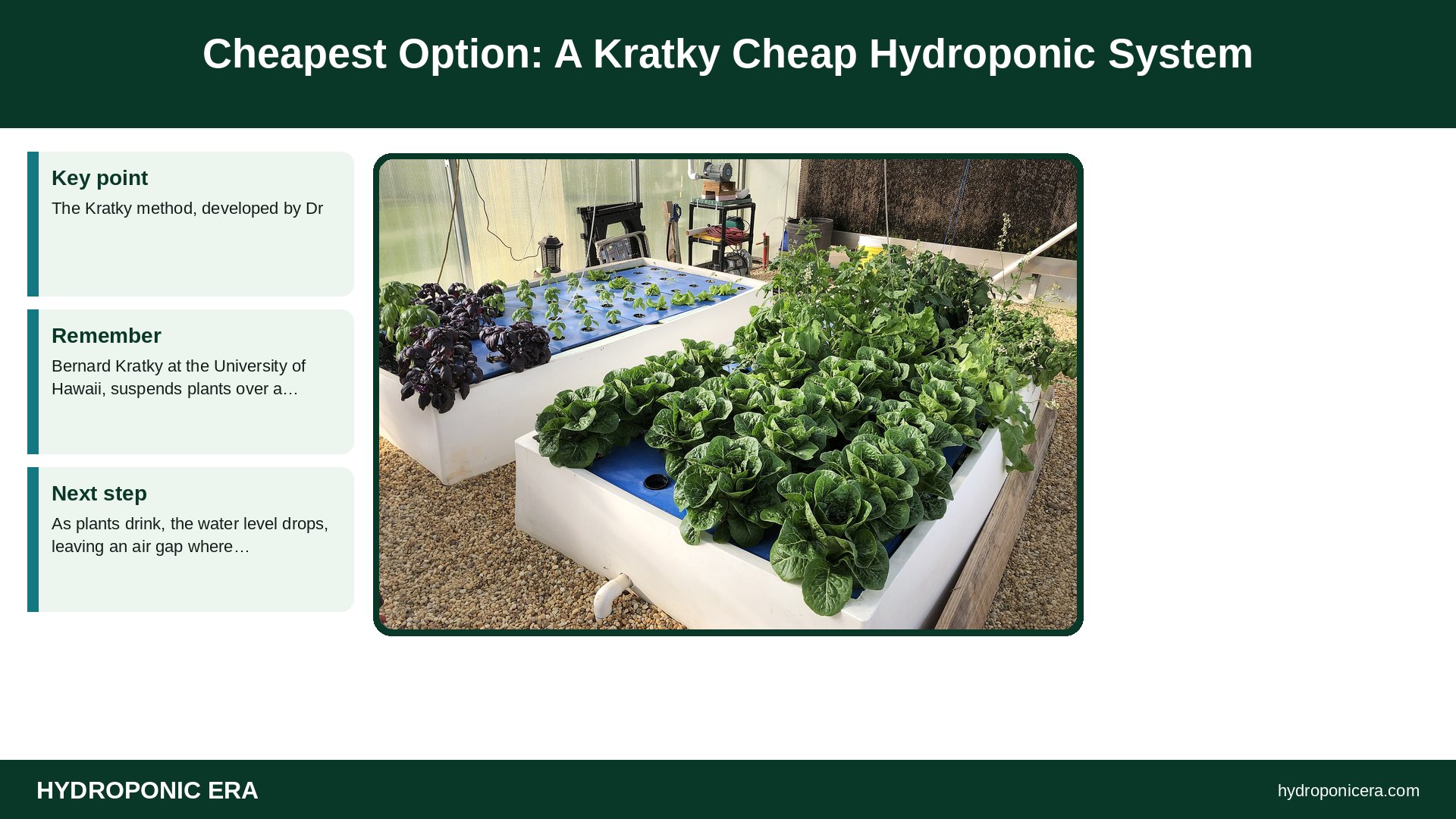cheap hydroponic system — Cheapest Option: A Kratky Cheap Hydroponic System