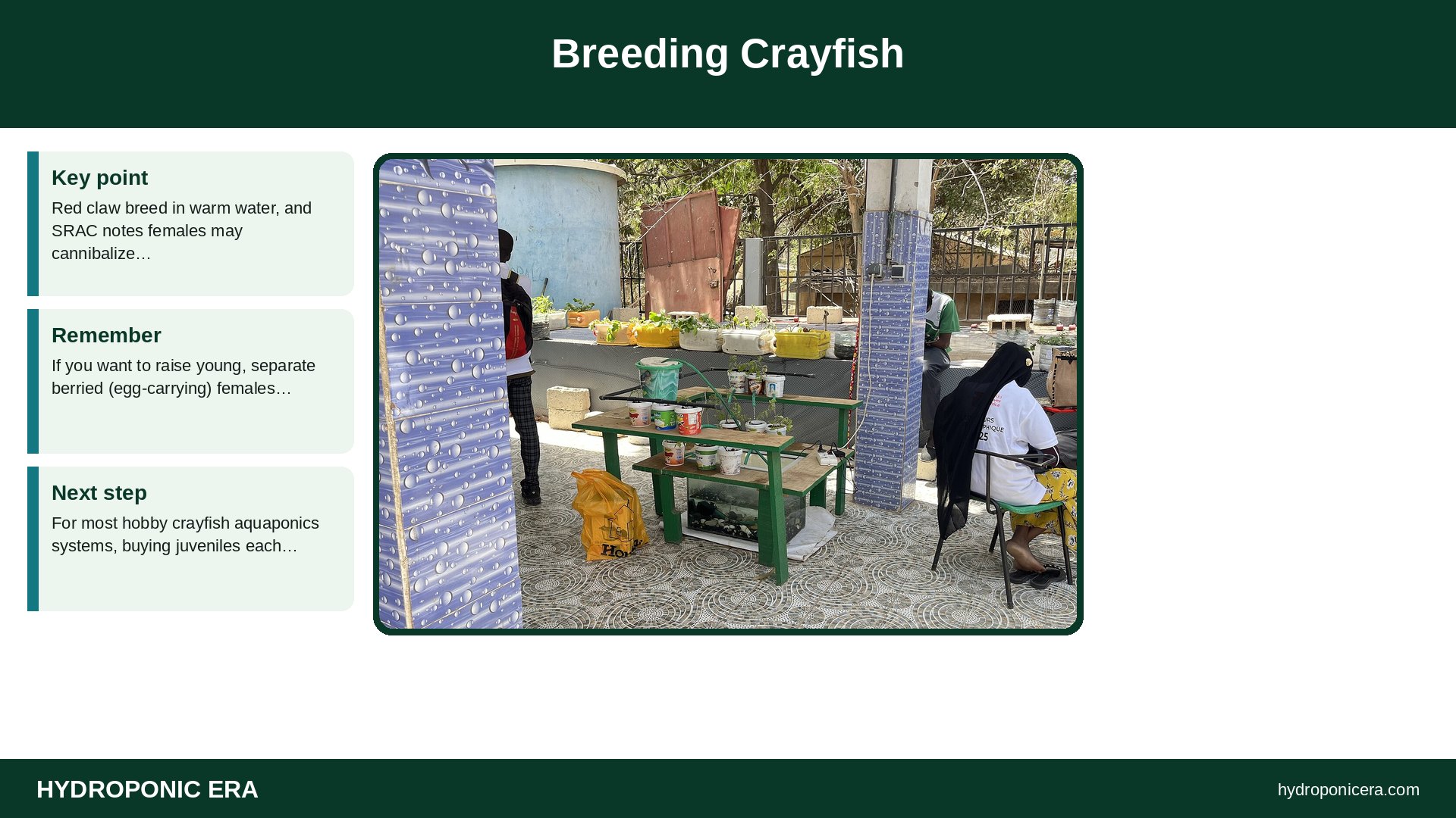 crayfish aquaponics — Breeding Crayfish