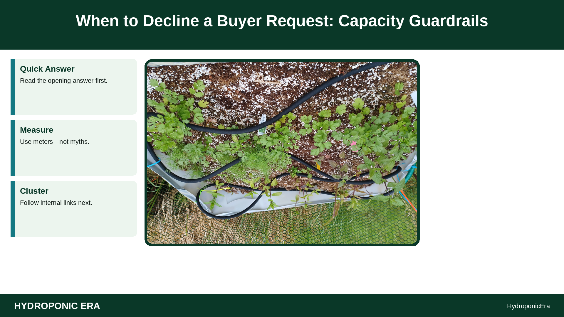 decline buyer request capacity guardrails — When to Decline a Buyer Request: Capacity Guardrails