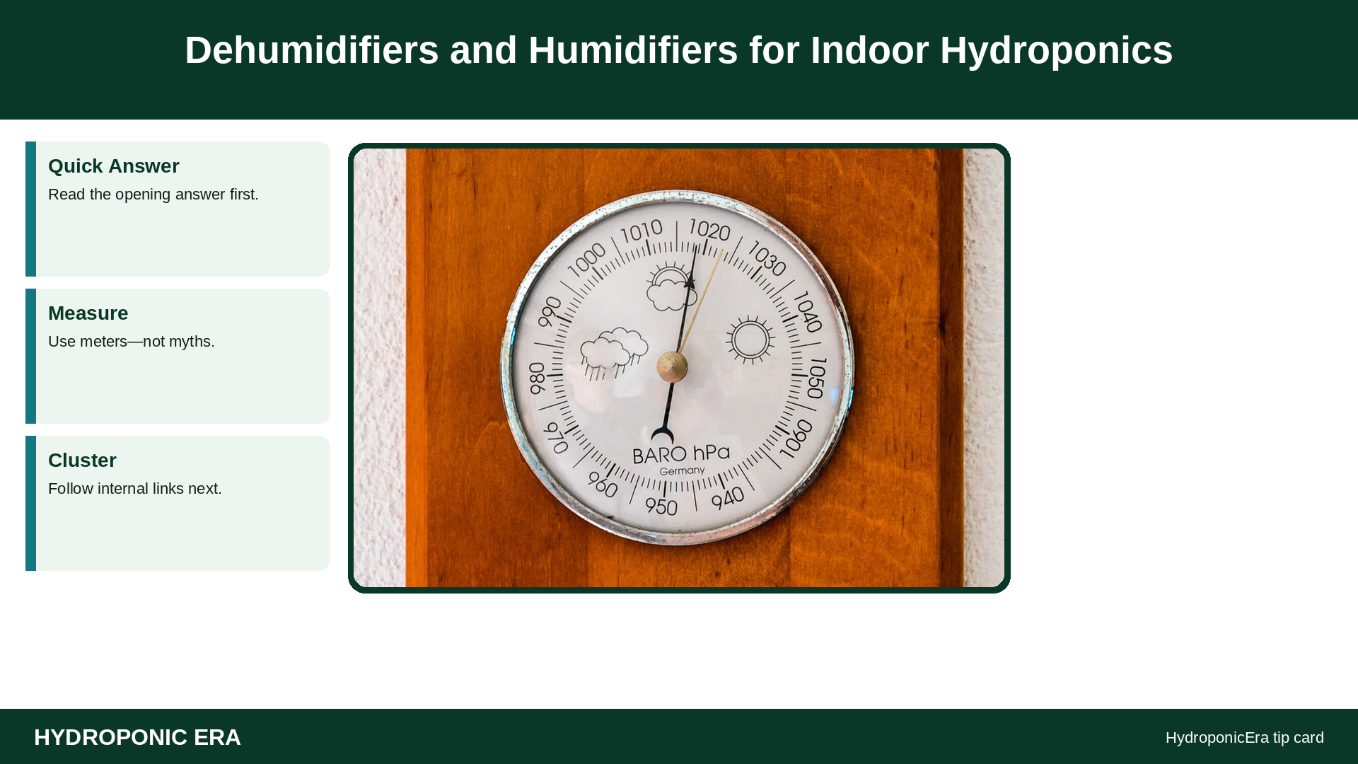 Dehumidifiers Humidifiers Indoor Hydroponics — HydroponicEra guide