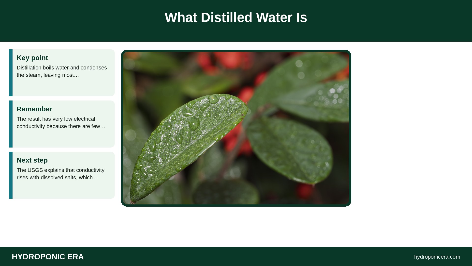 distilled water — What Distilled Water Is
