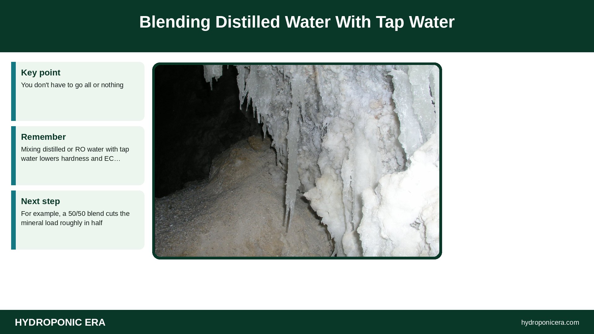 distilled water — Blending Distilled Water With Tap Water