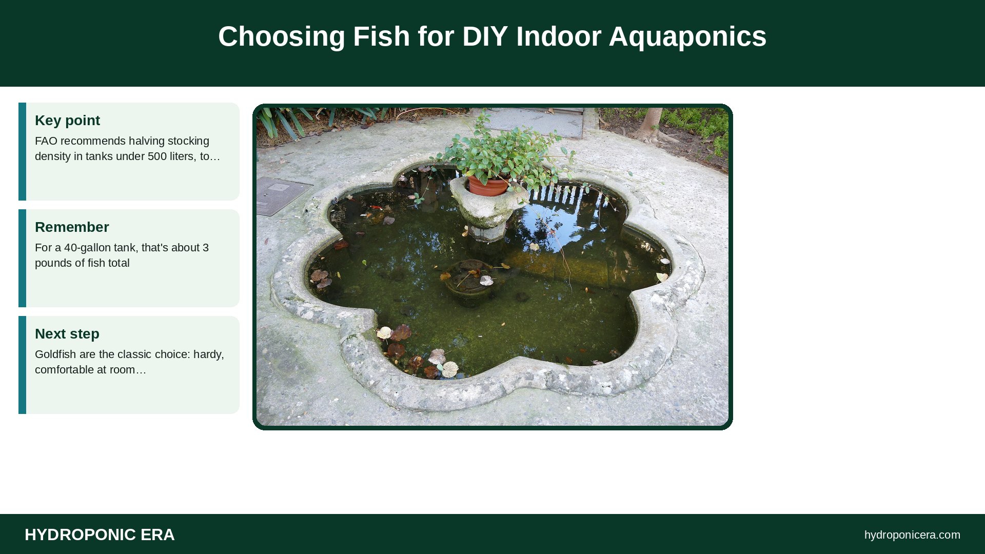 diy indoor aquaponics — Choosing Fish for DIY Indoor Aquaponics
