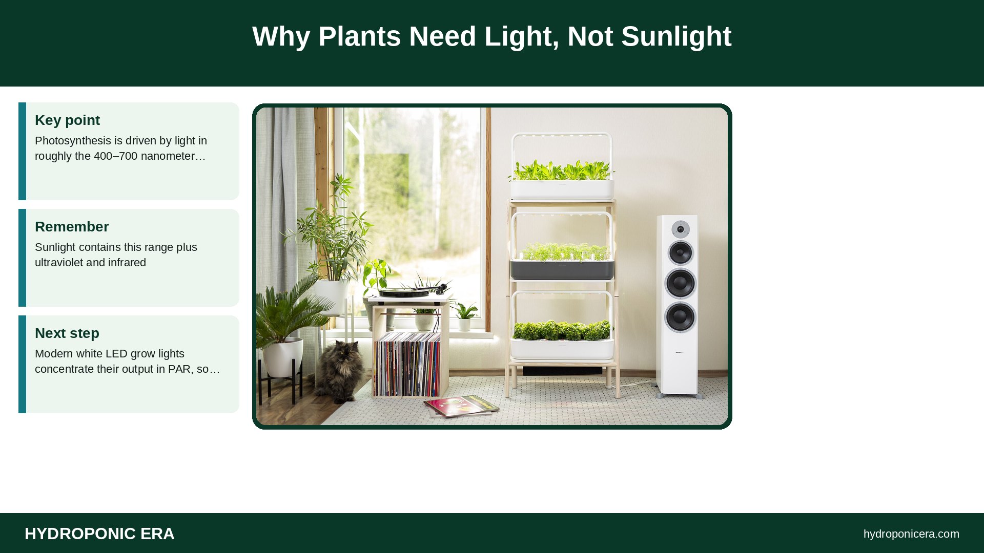 sunlight — Why Plants Need Light, Not Sunlight
