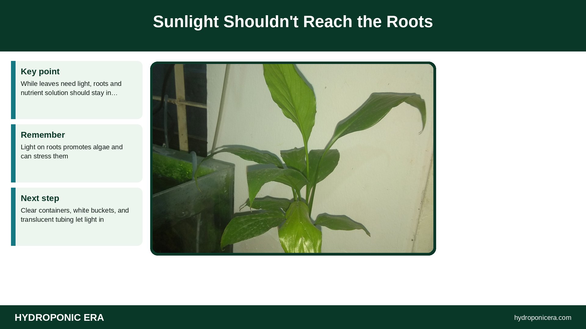 sunlight — Sunlight Shouldn't Reach the Roots