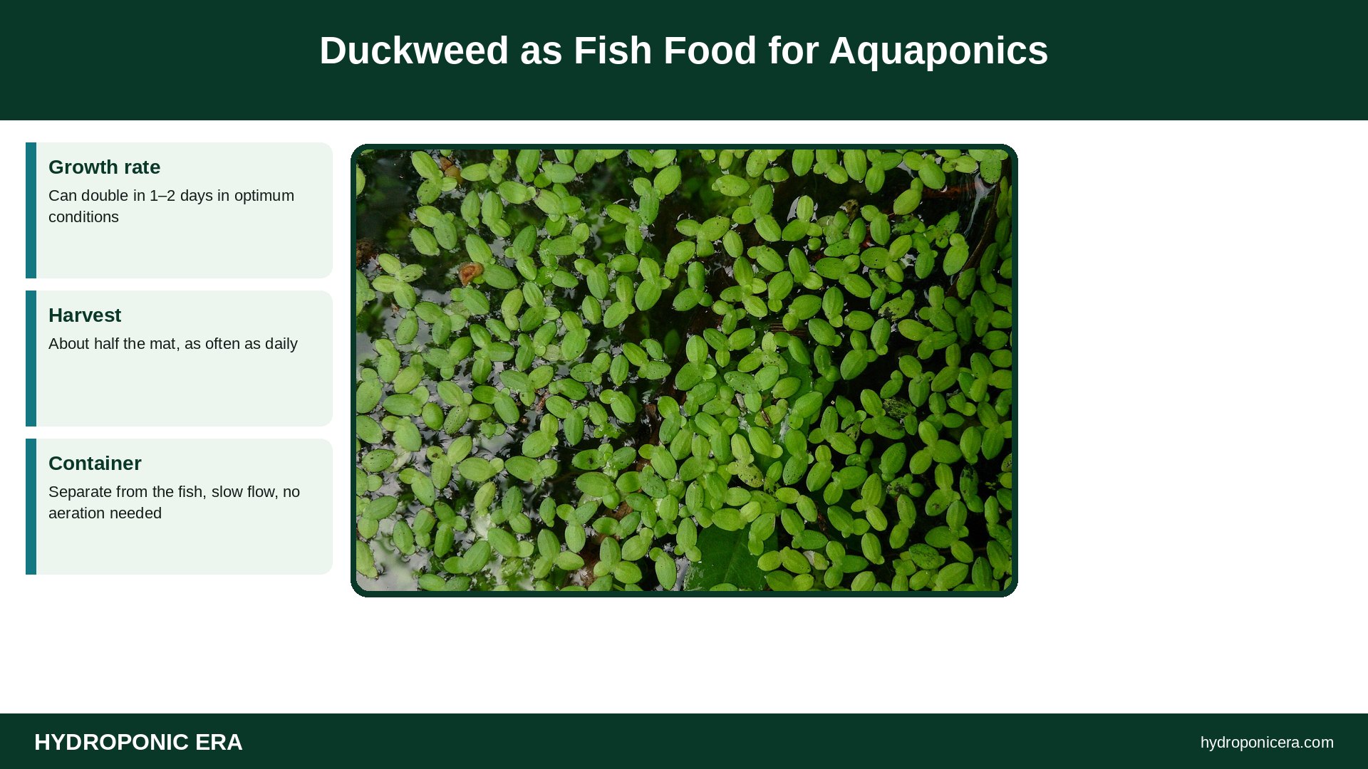 duckweed fish food — Duckweed as Fish Food for Aquaponics