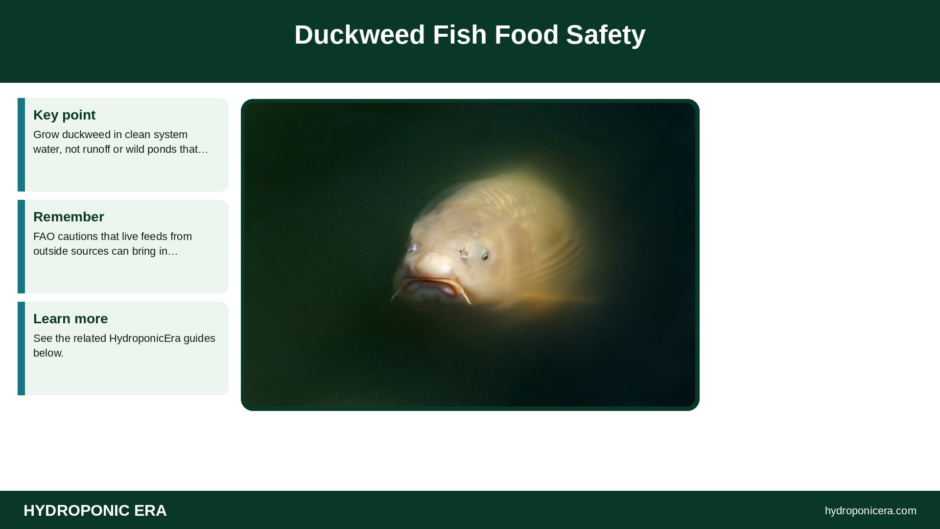 duckweed fish food — Duckweed Fish Food Safety