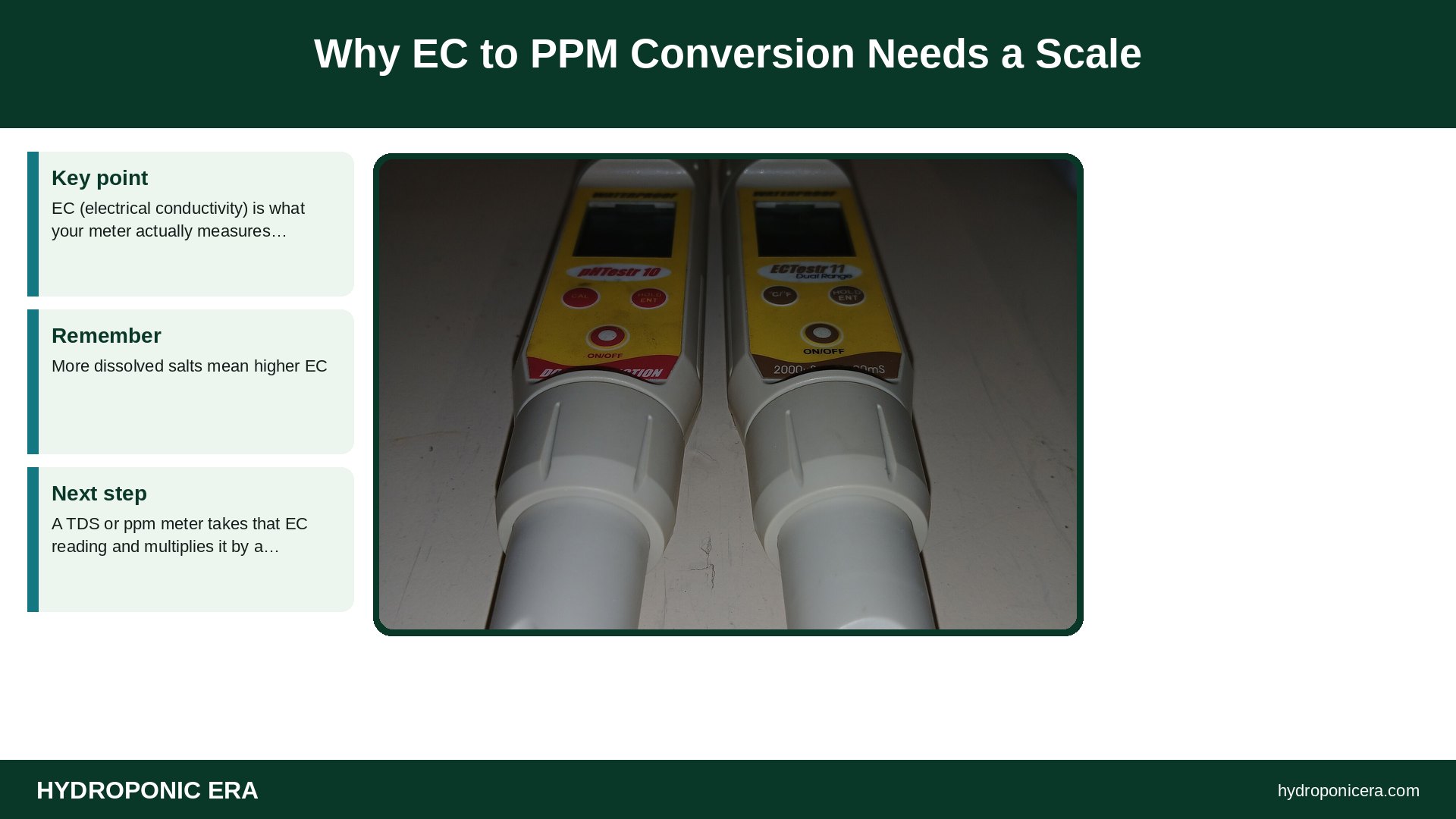 ec to ppm conversion — Why EC to PPM Conversion Needs a Scale