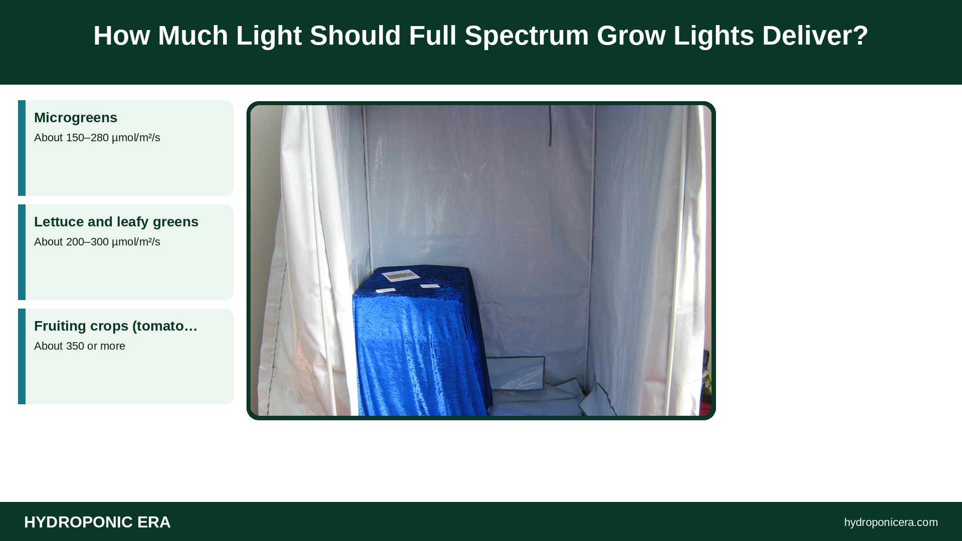 full spectrum grow lights — How Much Light Should Full Spectrum Grow Lights Deliver?