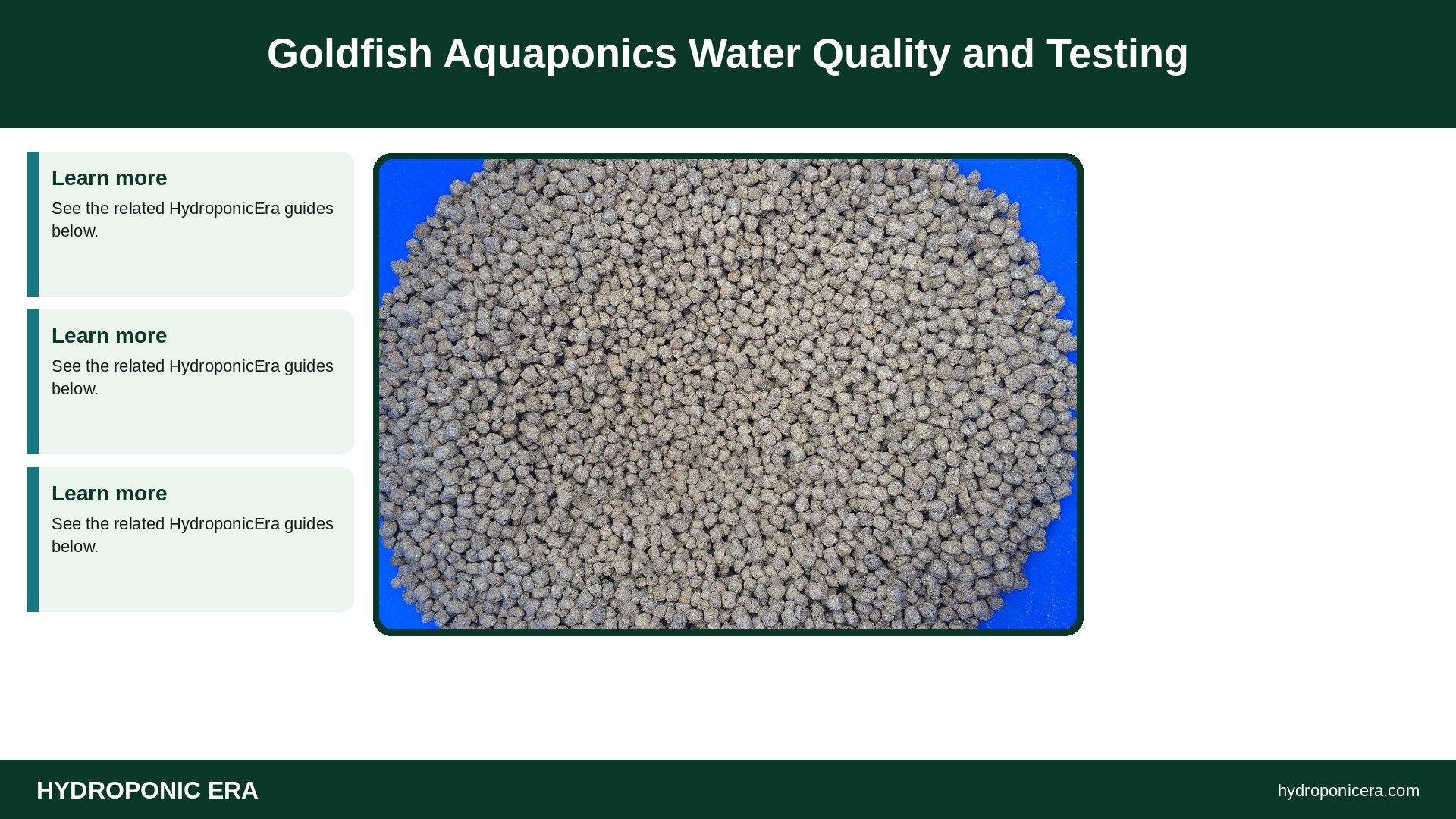 goldfish aquaponics — Goldfish Aquaponics Water Quality and Testing