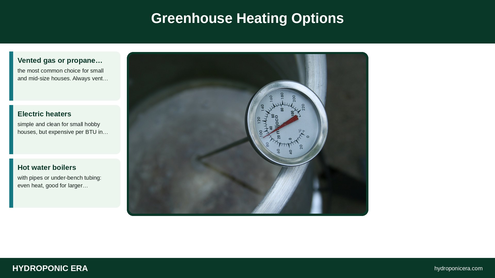 greenhouse heating — Greenhouse Heating Options