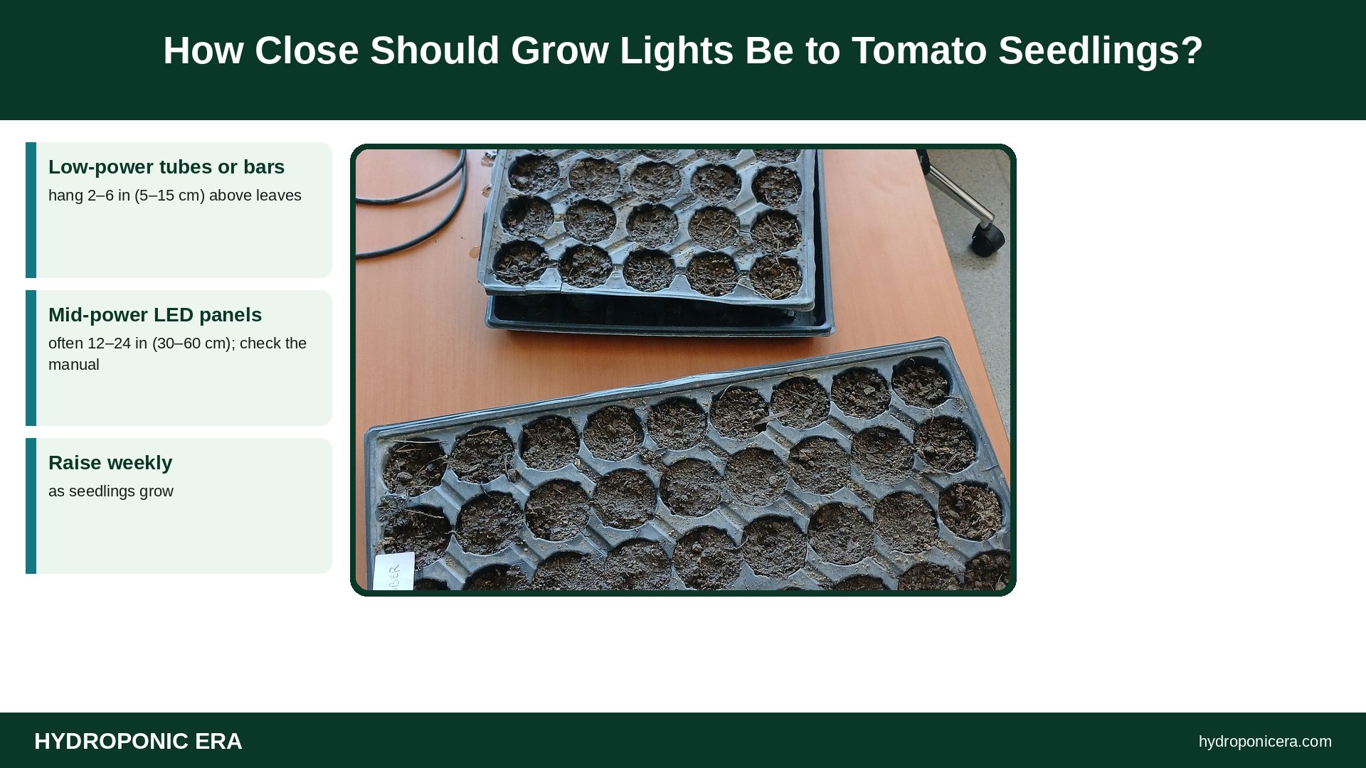 grow lights for tomatoes — How Close Should Grow Lights Be to Tomato Seedlings?