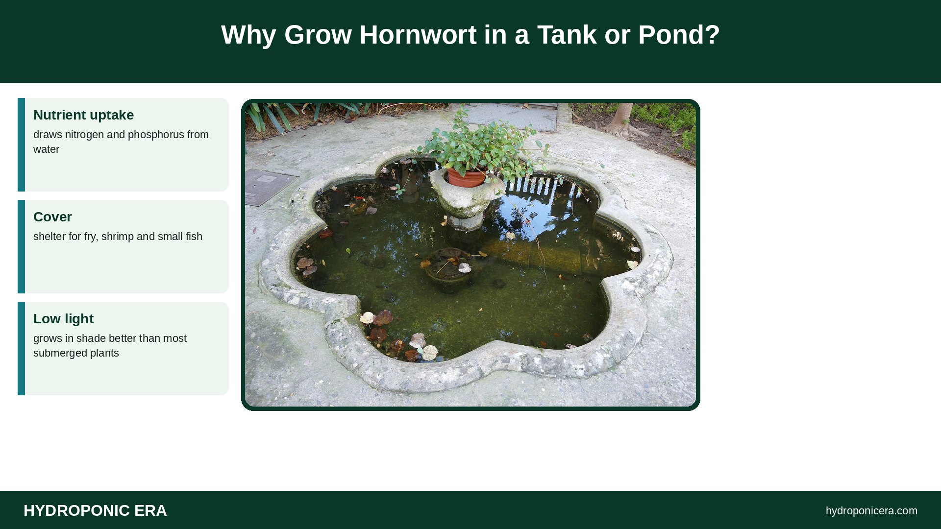 hornwort — Why Grow Hornwort in a Tank or Pond?