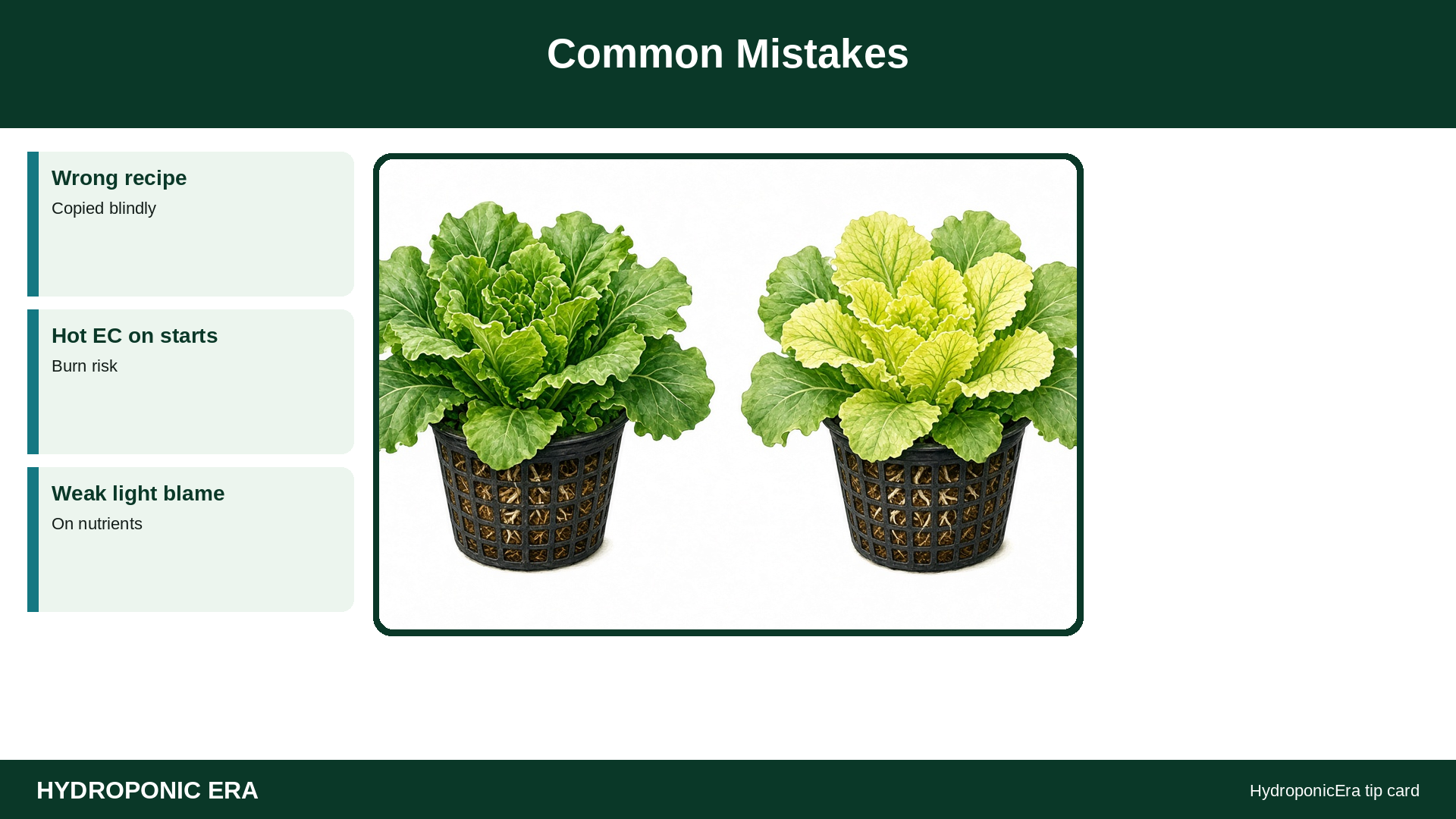 Common Mistakes — HydroponicEra tip card graphic