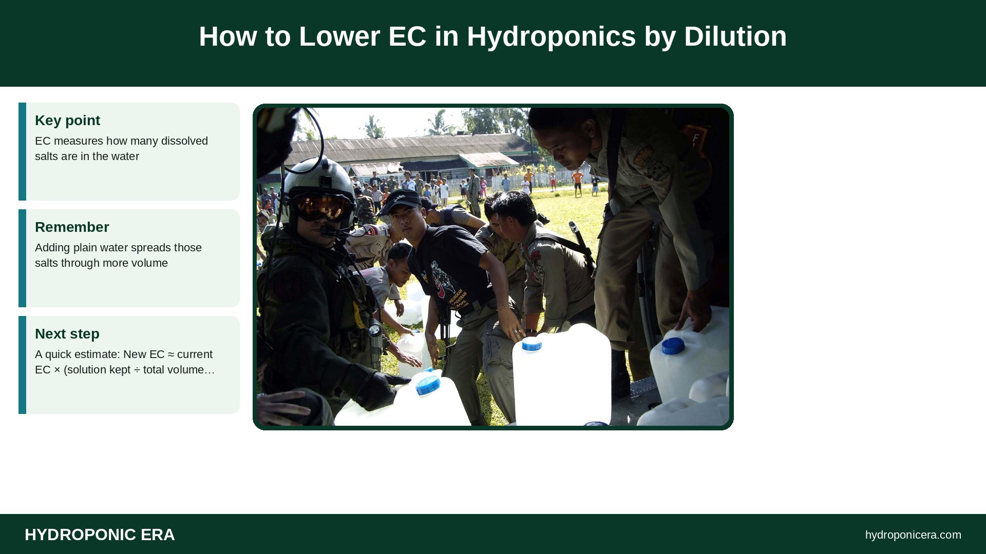 how to lower ec — How to Lower EC in Hydroponics by Dilution