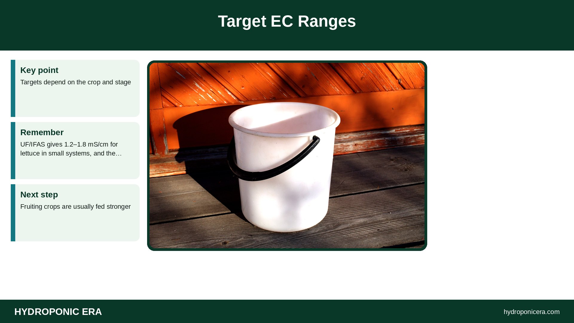 how to lower ec — Target EC Ranges