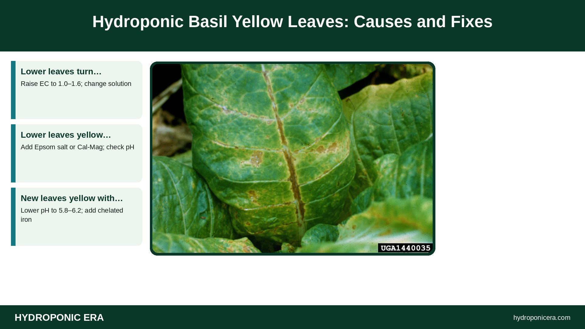 basil yellow leaves — Hydroponic Basil Yellow Leaves: Causes and Fixes
