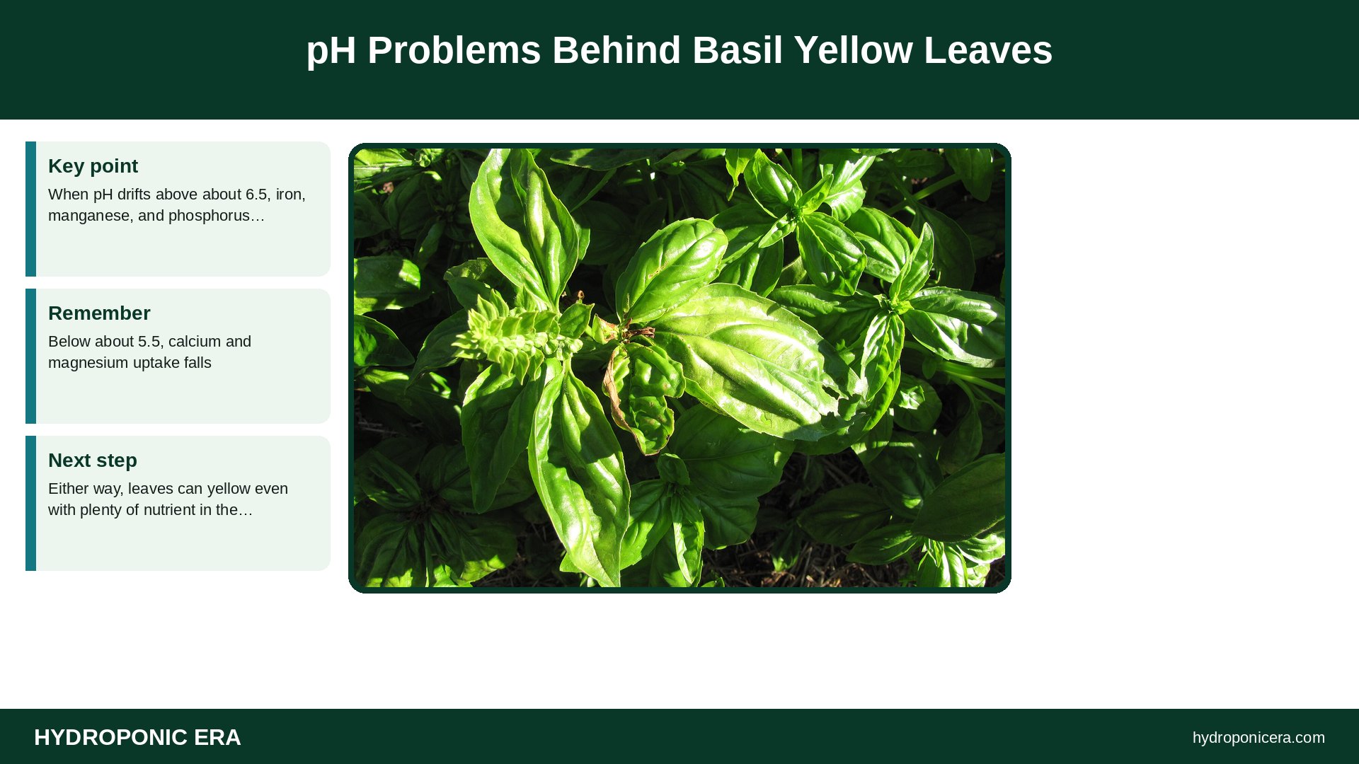 basil yellow leaves — pH Problems Behind Basil Yellow Leaves