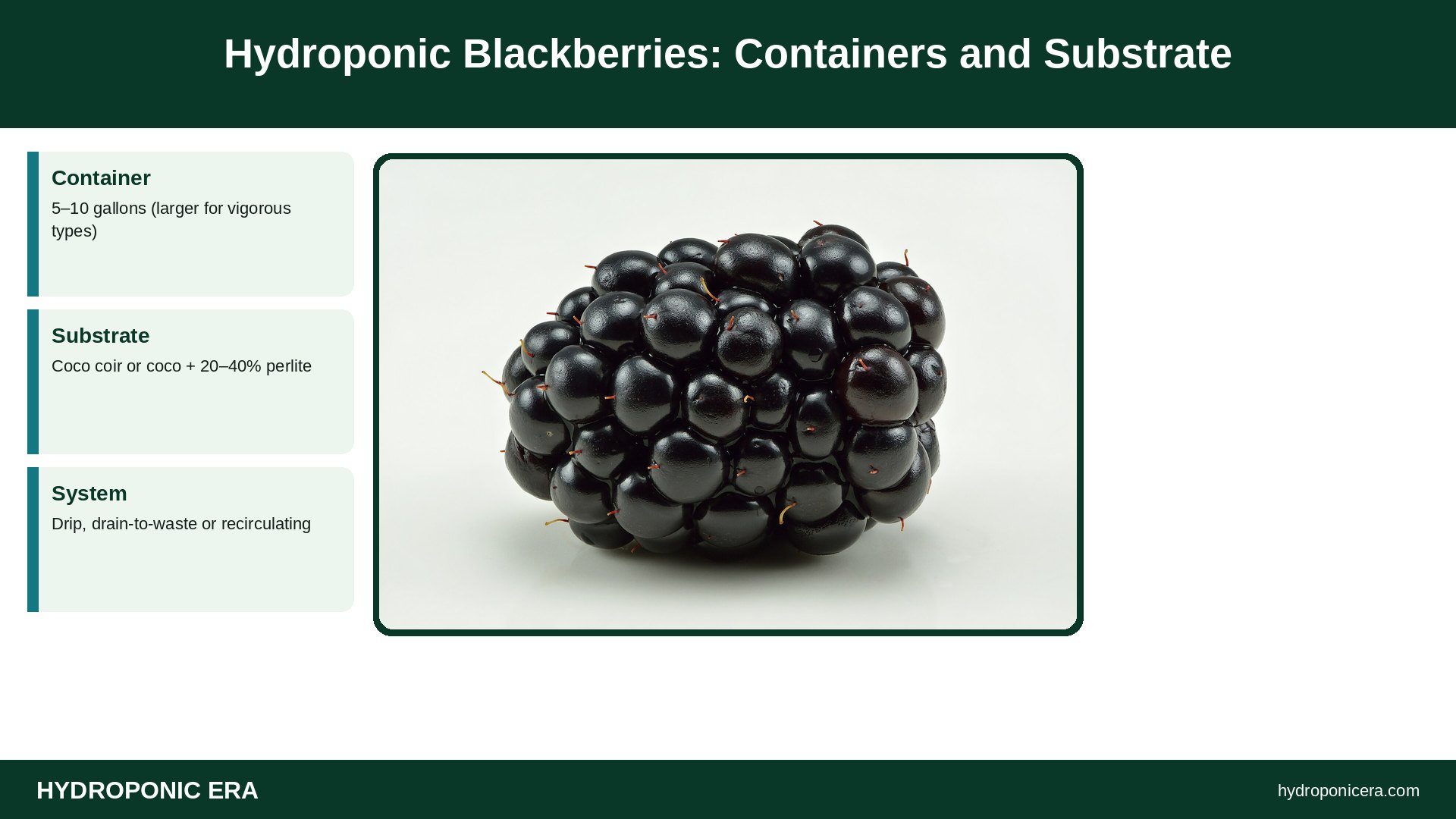hydroponic blackberries — Hydroponic Blackberries: Containers and Substrate